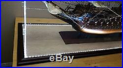 47 x 15 x 38 Inch Table Top Acrylic Display Case LED Lights for Tall Model Ships