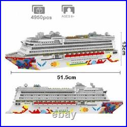 4950Pc Cruise SHIP Model Building Blocks Mini Bricks Kids Toys For Children Gift