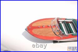 50cm Riva Ariston Model Boat Luxury Handmade Wooden Speedboat Replica