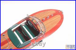 50cm Riva Ariston Model Boat Luxury Handmade Wooden Speedboat Replica