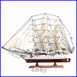60cm 23.6 Hand-Crafted Wooden Sailboat Ship Model Miniature for Display / Deco