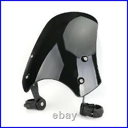 ABS Motorcycle Windscreen Windshield For Harley Dyna Softail Models Black New