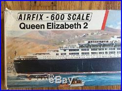 Airfix Series 6 1/600 QUEEN ELIZABETH 2 Rare 1968 Plastic Model For Ages 12+