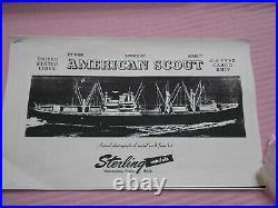 American Scout, 50, WOOD Model Ship Kit. Ideal for RC