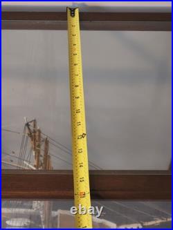 American Three Masted Clipper Ship Model Sovereign of the Seas Under Glass Case