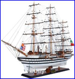 Amerigo Vespucci Italian Navy Training Tall Ship Wood Model 36 Semi-Built New