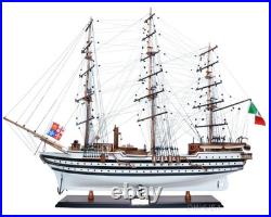 Amerigo Vespucci Italian Navy Training Tall Ship Wood Model 36 Semi-Built New