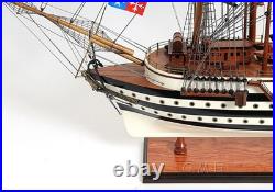 Amerigo Vespucci Italian Navy Training Tall Ship Wood Model 36 Semi-Built New