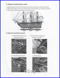 Amerigo Vespucci Italian Navy Training Tall Ship Wood Model 36 Semi-Built New