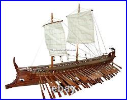 Ancient Trireme Greek Warship 400 B. C Model Ship