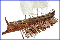 Ancient Trireme Greek Warship 400 B. C Model Ship