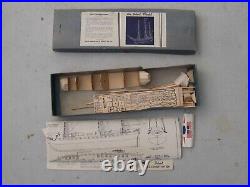 Antique 1933 Ideal Ironside The Constitution Wood Ship Model Kit 18 withBox Vtg
