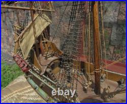 Antique 3/8 Scale Model Spanish Galleon Ship w Glass Case 1927 Dillsburg Pa