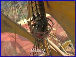 Antique 3/8 Scale Model Spanish Galleon Ship w Glass Case 1927 Dillsburg Pa