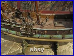 Antique 3/8 Scale Model Spanish Galleon Ship w Glass Case 1927 Dillsburg Pa