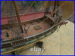 Antique 3/8 Scale Model Spanish Galleon Ship w Glass Case 1927 Dillsburg Pa