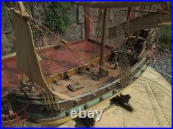 Antique 3/8 Scale Model Spanish Galleon Ship w Glass Case 1927 Dillsburg Pa