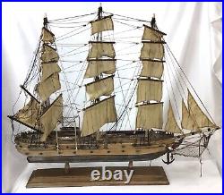 Antique Fully Built Wooden Model Ship 27 Nautilus Year 1866