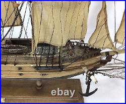 Antique Fully Built Wooden Model Ship 27 Nautilus Year 1866