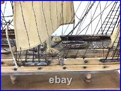 Antique Fully Built Wooden Model Ship 27 Nautilus Year 1866