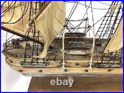 Antique Fully Built Wooden Model Ship 27 Nautilus Year 1866