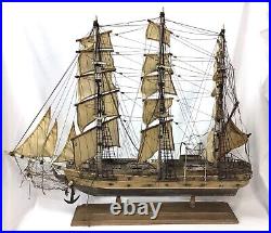 Antique Fully Built Wooden Model Ship 27 Nautilus Year 1866