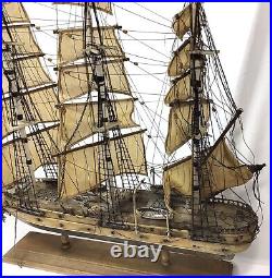 Antique Fully Built Wooden Model Ship 27 Nautilus Year 1866