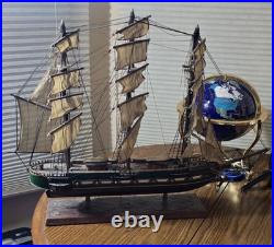 Antique Fully Built Wooden Model Ship 33 The President Frigate Year 1800