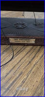 Antique Fully Built Wooden Model Ship 33 The President Frigate Year 1800