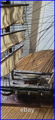 Antique Fully Built Wooden Model Ship 33 The President Frigate Year 1800