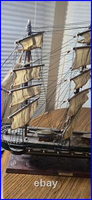 Antique Fully Built Wooden Model Ship 33 The President Frigate Year 1800