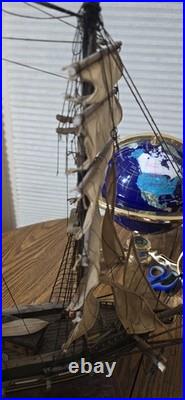 Antique Fully Built Wooden Model Ship 33 The President Frigate Year 1800