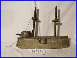 Antique Handmade Folk Art Ship Model USS Montgomery circa 1860s Civil Bliss U-66