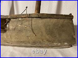 Antique Handmade Folk Art Ship Model USS Montgomery circa 1860s Civil Bliss U-66