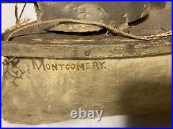 Antique Handmade Folk Art Ship Model USS Montgomery circa 1860s Civil Bliss U-66