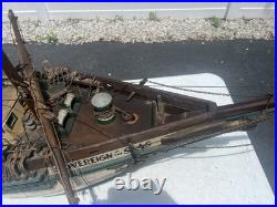 Antique Large Wooden Model Ship Sovereign Seas With Sails Antique Large Wooden Model Ship Sovereign Seas With Sails