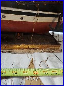 Antique Model ship Fragata Espanola Needs Work