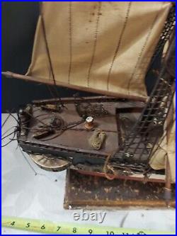 Antique Model ship Fragata Espanola Needs Work