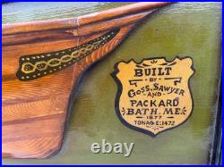 Antique Nautical Half Hull by Builder Goss Sawyer & Packard, Bath, Maine 1877