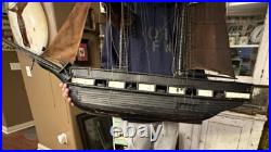 Antique Primitive Handmade Folk Art Pond Boat Model Ship