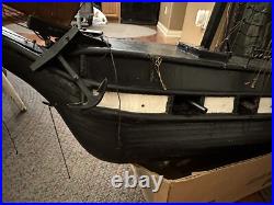 Antique Primitive Handmade Folk Art Pond Boat Model Ship