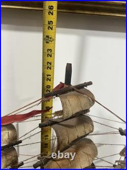 Antique Sail Ship Fragata Espanola 1780, Somewhat Dusty READ