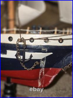 Astonishing 1970's Belem Model ship handmade in England