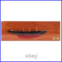 Atlantic Half Hull Wooden Model Ship 60cm Length Nautical Decor for Home