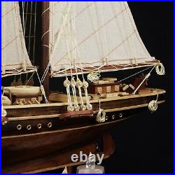 Atlantic Wooden Ship Boat Model 28 for Decor America Yacht Collection Handmade