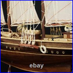 Atlantic Wooden Ship Boat Model 28 for Decor America Yacht Collection Handmade