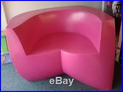 Authentic Heller Frank Gehry Easy Chair Model 1020 Hot Pink (for pickup or ship)