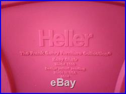 Authentic Heller Frank Gehry Easy Chair Model 1020 Hot Pink (for pickup or ship)