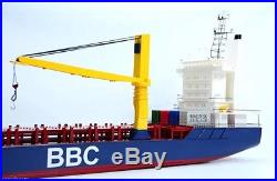BBC Break Bulk Cargo Ship 40 Handmade Wooden Model HO Scale for train layout