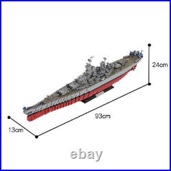 Battleship Ship Model with Display Stand Building Toy